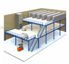 Plataforma de piso de entresuelo de almacén industrial con recubrimiento en polvo