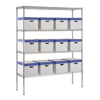 Estantería de alambre industrial de 18 "de profundidad y 4 capas