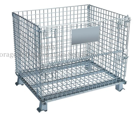 Contenedor de alambre de 600 libras para trabajos de tipo medio con media puerta de descenso en superficie galvanizada en frío