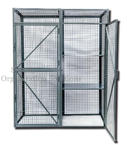 Puertas dobles bloqueables del camión de la seguridad de la malla del metal negro para el taller